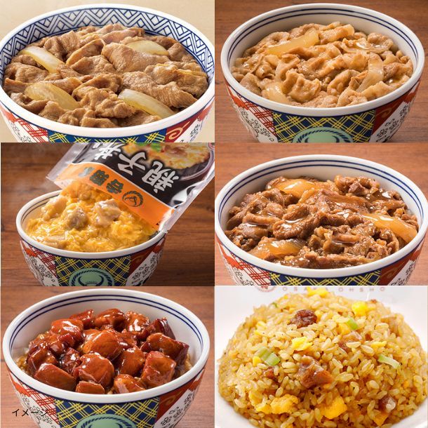 吉野家×大阪王将「丼の具＆チャーハン9種詰め合わせセット」合計20食の