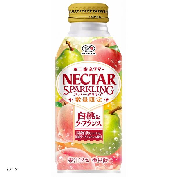 伊藤園「不二家 ネクタースパークリング白桃＆ラ・フランス」380mlのお