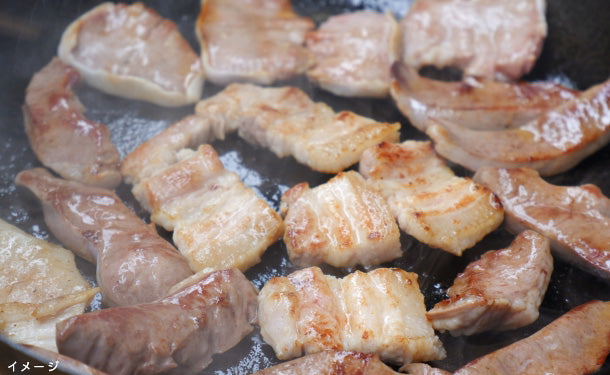 「幻の豚肉 純粋中ヨークシャー種焼肉用」500g×2パック