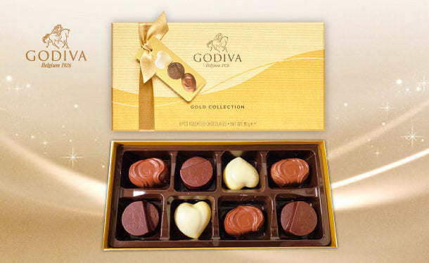 GODIVA「ゴールドコレクション（8粒）」90g×2箱