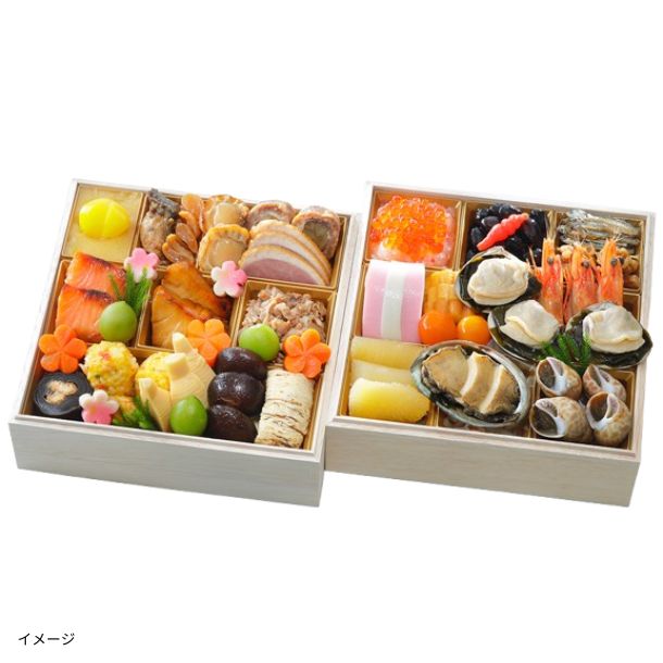 年内発送】2026おせち「和風おせち二段重 伊勢貝道 34品目」3人前のお