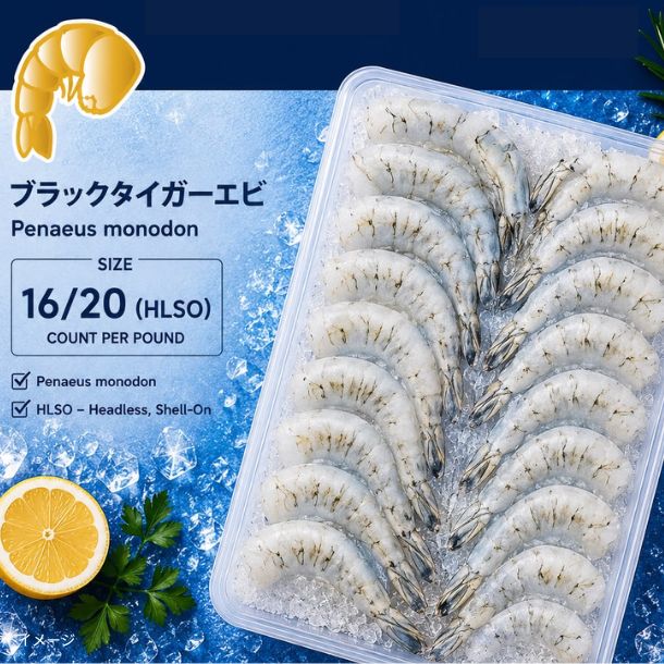 SEA-SMITH「ブラックタイガー 無頭・殻付き 16／20サイズ（大）」のお