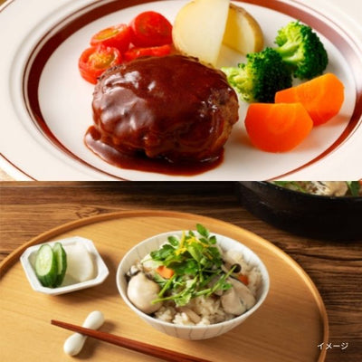 Vivid TABLE「国産食材の彩り冷凍宅食（牡蠣ごはんとデミグラスハンバーグ）」