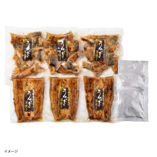 鹿児島県産「本格炭火焼うなぎ蒲焼き詰合せ（きざみ3袋・うなぎ蒲焼き3尾）」