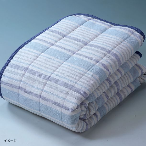 ボーダー柄 しじら織りキルトケット ブルー」のお得通販｜Kuradashi