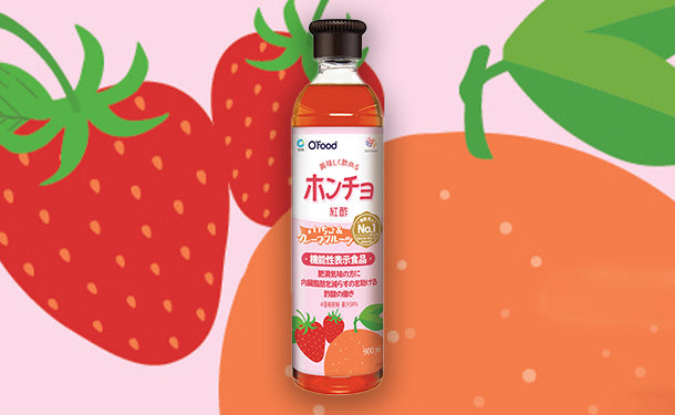 Ofood「ホンチョ（紅酢）いちご＆グレープフルーツ」900ml×12本