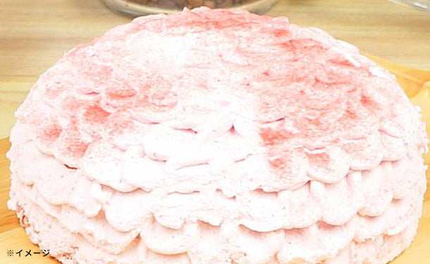 「ピンクのドームケーキ」