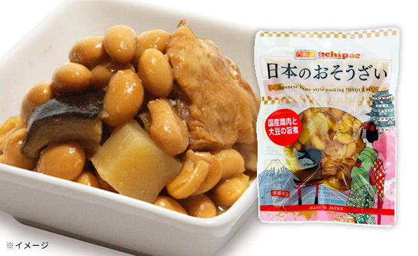 日本のおそうざい「国産鶏肉と大豆の旨煮」4パック