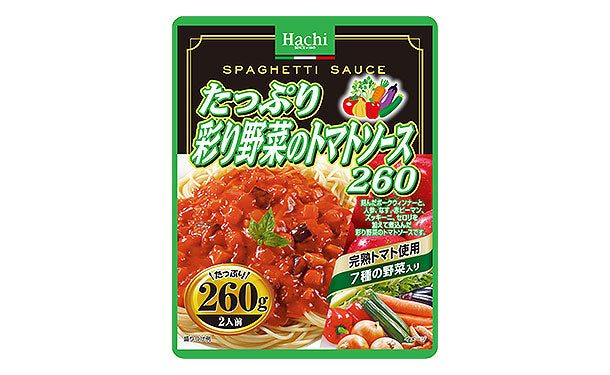 ハチ食品「たっぷり彩り野菜のトマトソース」260g×24個