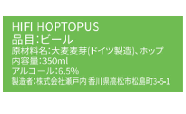 「HOPTOPUS」350ml×6本