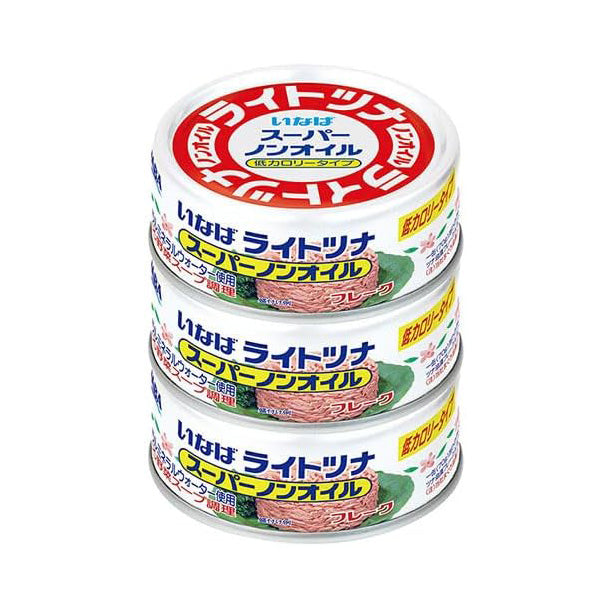 いなば「ライトツナ スーパーノンオイル（70g×3缶）」のお得通販