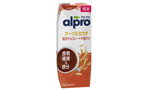 alpro「食物繊維＆鉄分 オーツ＆カカオ 贅沢チョコレートの味わい」250ml×54本