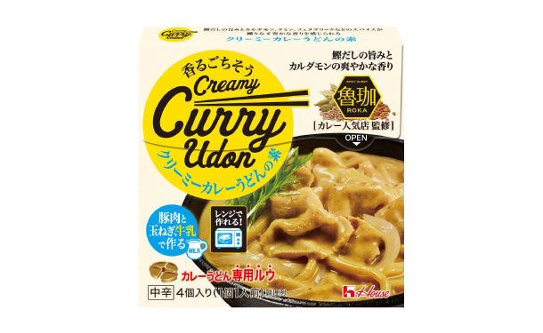 ハウス食品「香るごちそう クリーミーカレーうどんの素 中辛（4個入