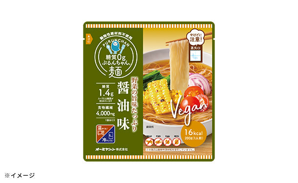 「糖質0gぷるんちゃん麺 醤油味」200g×24袋