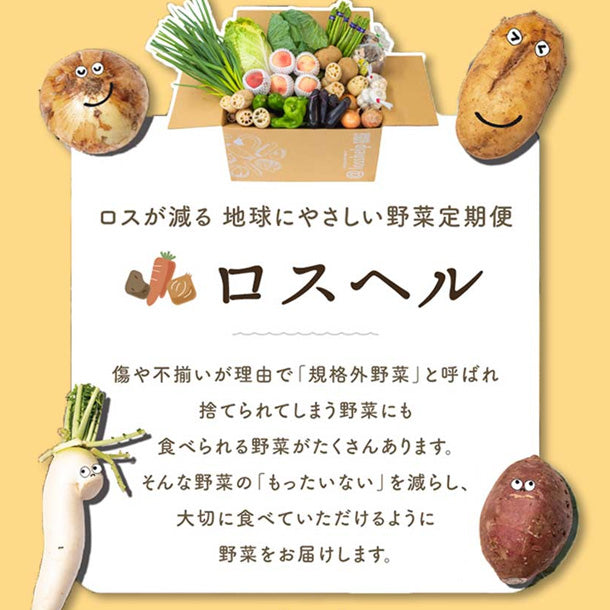 ロスへル×Kuradashi わくわくロス野菜ボックス（M）」3～4人向けのお得