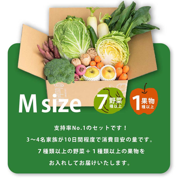ロスへル×Kuradashi わくわくロス野菜ボックス（M）」3～4人向けのお得