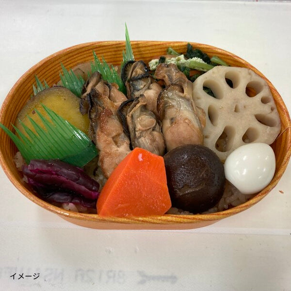 「わっぱめし（牡蠣の照り焼き）」