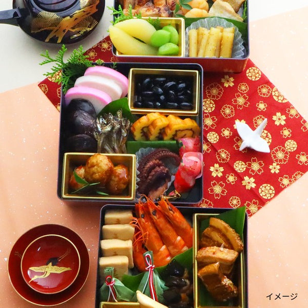 2027おせち「迎春おせちセット三段 手鞠（重箱あり）」
