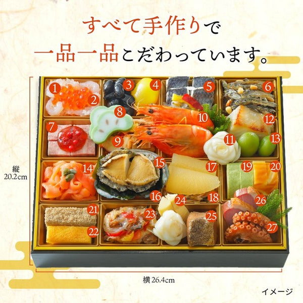2027おせち「名古屋 八百彦本店 和・洋風一段重」