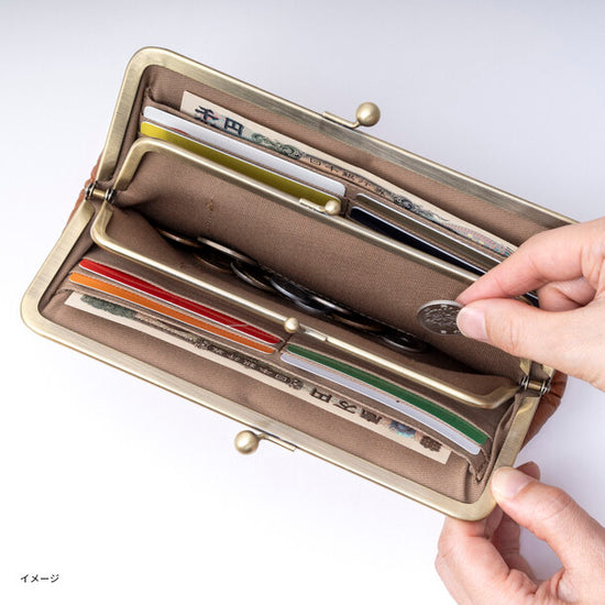 日本製親子がま口財布 ネコ柄」キャメルのお得通販｜Kuradashi