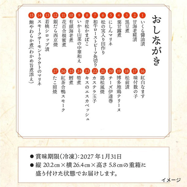 2027おせち「名古屋 八百彦本店 和・洋風一段重」