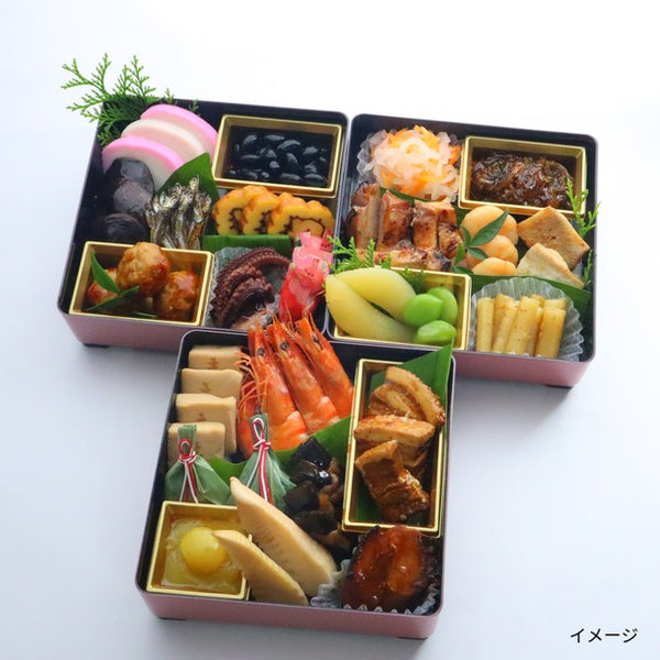 2027おせち「迎春おせちセット三段 手鞠（重箱あり）」