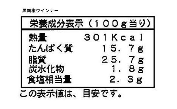 「唐辛子ウインナー＆黒胡椒ウインナー」各1kg（計2kg）