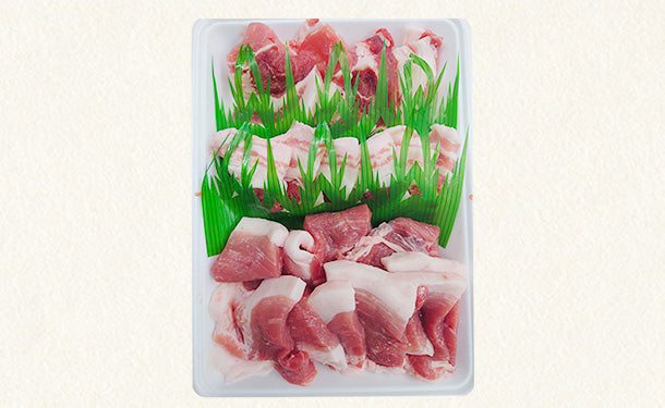 「幻の豚肉 純粋中ヨークシャー種焼肉用」500g×2パック
