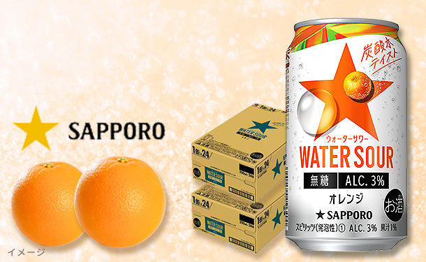 サッポロ「WATER SOUR オレンジ」350ml×48本