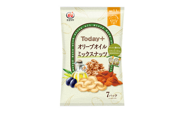 ミツヤ「Today＋　オリーブオイルで揚げたミックスナッツ（7パック）」126g×10袋の通販｜Kuradashiでフードロス・食品ロス削減！