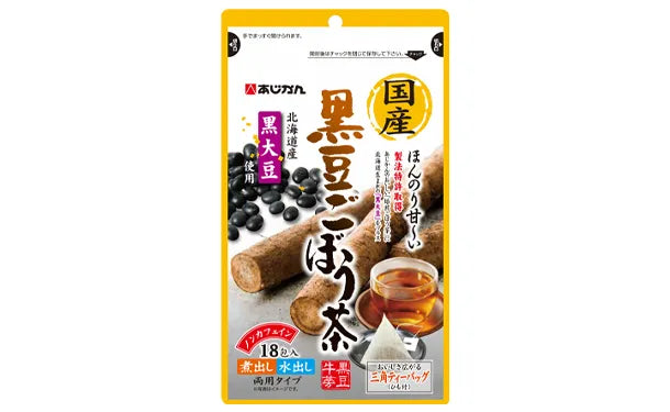 あじかん「国産黒豆ごぼう茶」18包×10袋