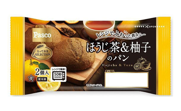 Pasco「ほうじ茶＆柚子のパン」2個入り×18袋