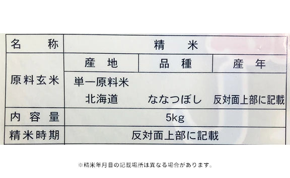 令和3年産「北海道産 ななつぼし（無洗米）」5kg×4袋